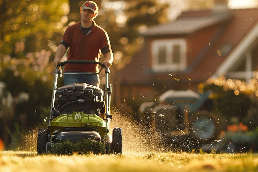 small battery powered lawn mower